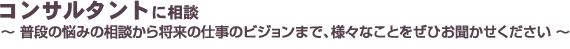 コンサルタントに相談